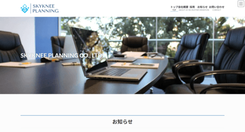 株式会社スカイニープランニングのサイト画像