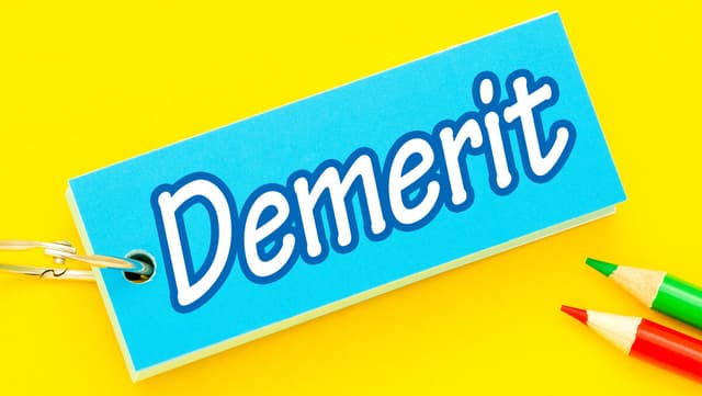 「Demerit」と書かれた画像