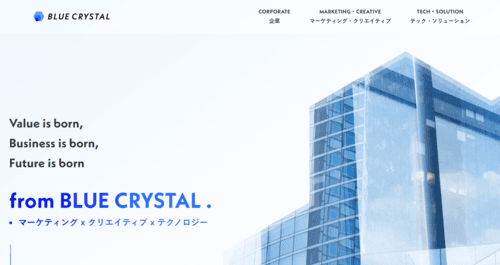 株式会社ブルークリスタルのサイト画像