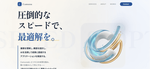 Camuna合同会社のサイト画像