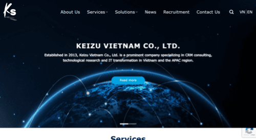 ケイズベトナム株式会社のサイト画像