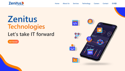 Zenitus Technologies株式会社のサイト画像