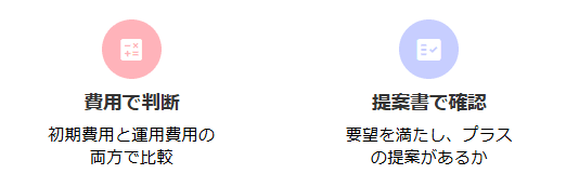 見積比較と発注先の決定