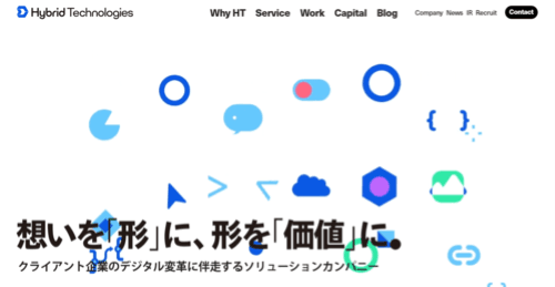 株式会社ハイブリッドテクノロジーズのサイト画像