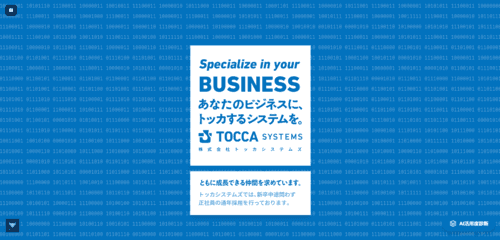 株式会社トッカシステムズのサイト画像