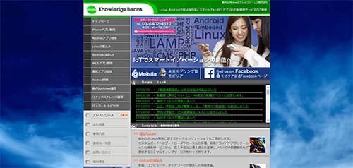 ナレッジビーンズ株式会社のサイト画像