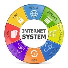 インターネットのシステムのグラフ